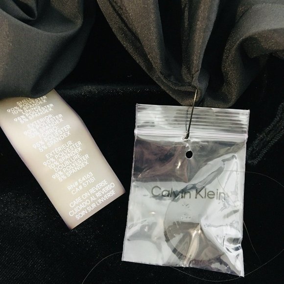 Calvin Klein Velvet Blazer Jacket Women's Plus Sz 22W Black One-Button Lined - Picture 14 of 15